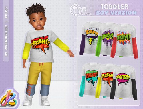 Toddler - Boys Comic Expression Longsleeve
