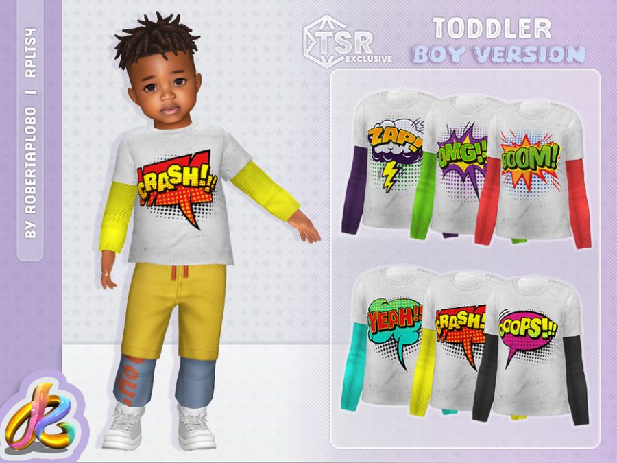 Toddler - Boys Comic Expression Longsleeve