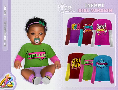 Infant - Girls Comic Expression Longsleeve