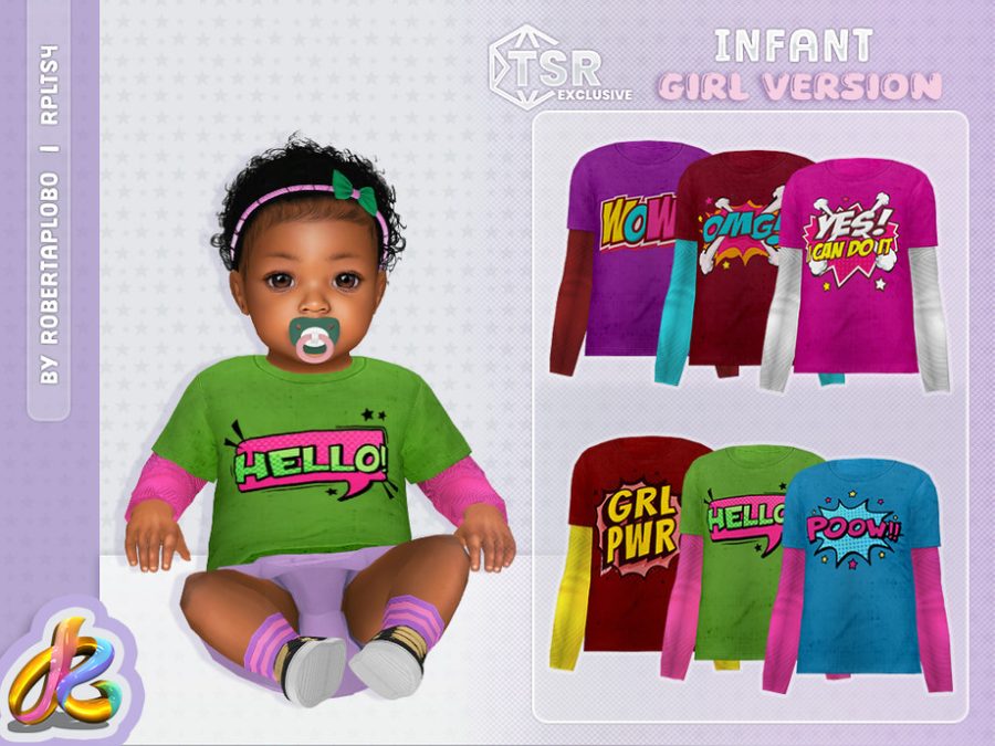 Infant - Girls Comic Expression Longsleeve
