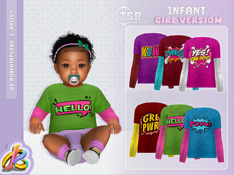 Infant - Girls Comic Expression Longsleeve