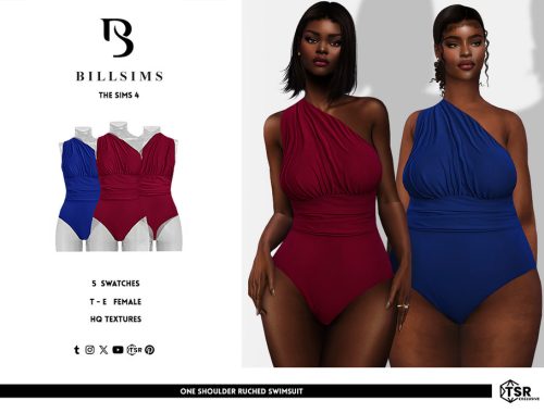 One Shoulder Ruched Swimsuit