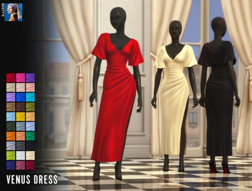 Venus V-shape Midi Dress
