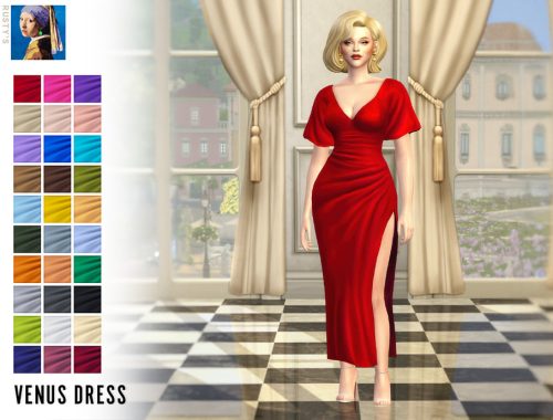 Venus V-shape Midi Dress