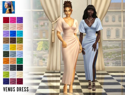 Venus V-shape Midi Dress