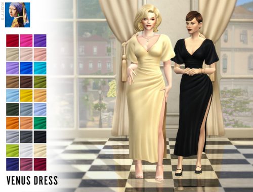 Venus V-shape Midi Dress