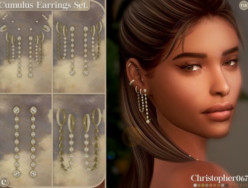 Cumulus Earrings Set - Diamond Hoop And Stud Earring Stack
