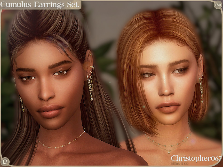 Cumulus Earrings Set - Diamond Hoop And Stud Earring Stack - Image 2