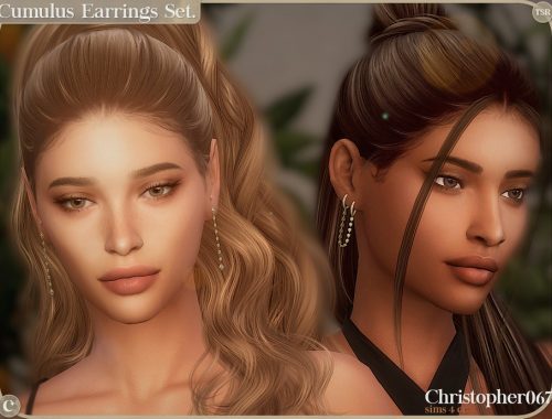 Cumulus Earrings Set - Diamond Hoop And Stud Earring Stack