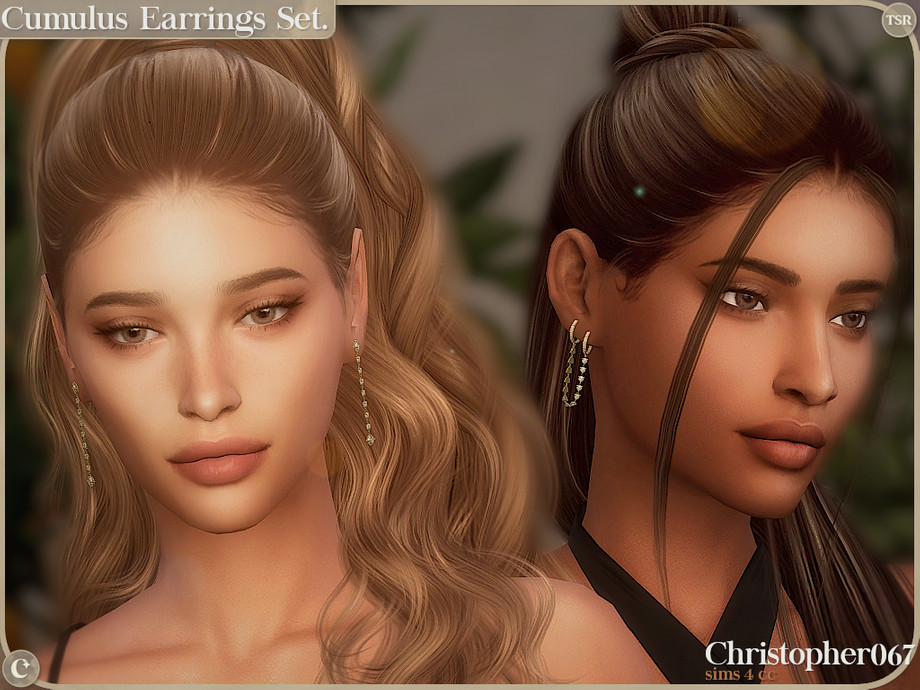 Cumulus Earrings Set - Diamond Hoop And Stud Earring Stack - Image 3
