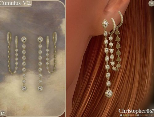 Cumulus Earrings Set - Diamond Hoop And Stud Earring Stack