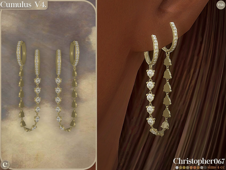 Cumulus Earrings Set - Diamond Hoop And Stud Earring Stack - Image 7