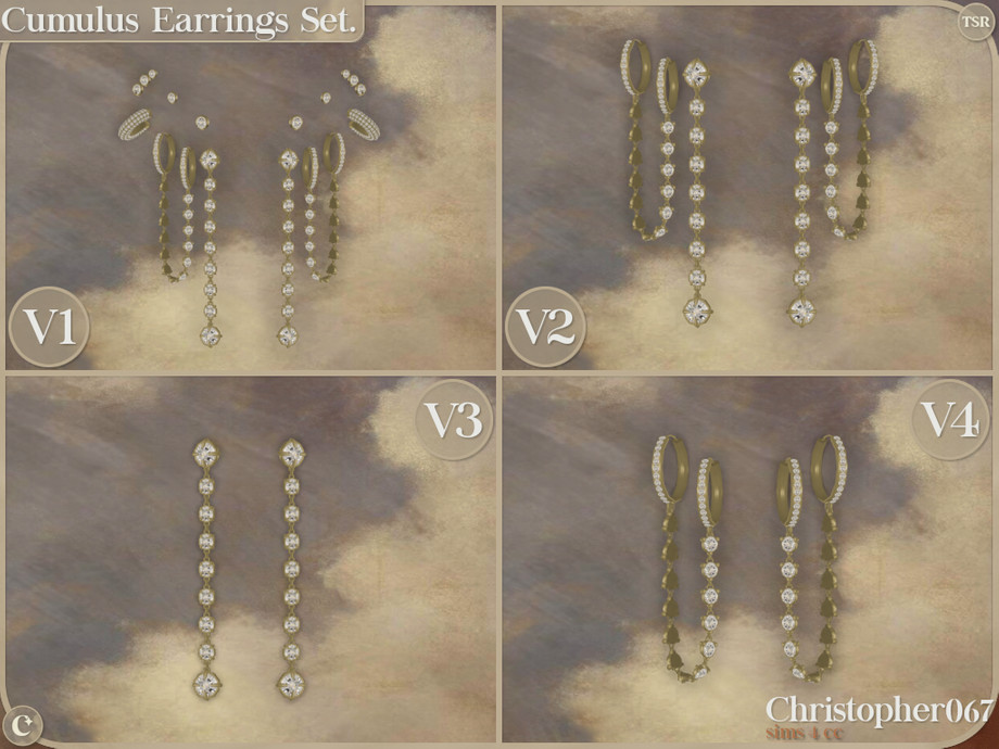 Cumulus Earrings Set - Diamond Hoop And Stud Earring Stack - Image 8
