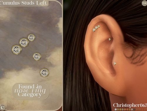 Cumulus Accessory Earrings Set - Diamond Stud And Cuff Add-on Earrings