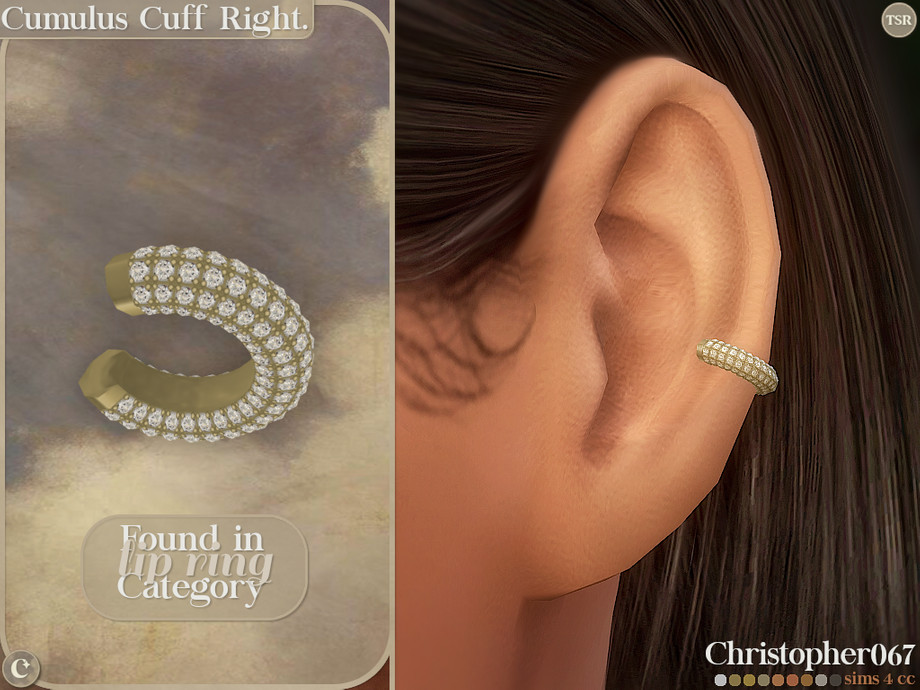 Cumulus Accessory Earrings Set - Diamond Stud And Cuff Add-on Earrings - Image 7