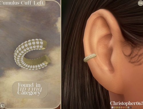 Cumulus Accessory Earrings Set - Diamond Stud And Cuff Add-on Earrings