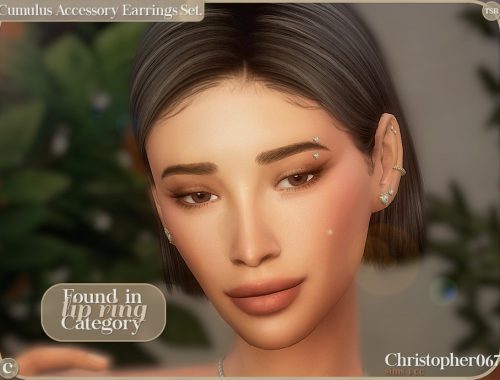 Cumulus Accessory Earrings Set - Diamond Stud And Cuff Add-on Earrings