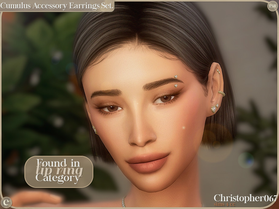 Cumulus Accessory Earrings Set - Diamond Stud And Cuff Add-on Earrings - Image 3
