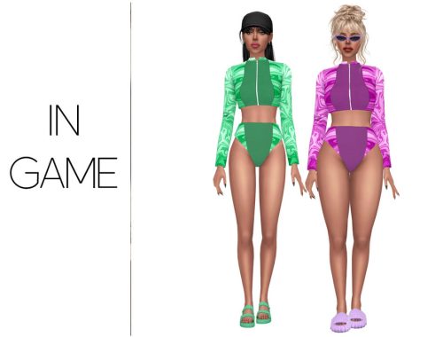 Neon Tide - Swimwear Set - Top