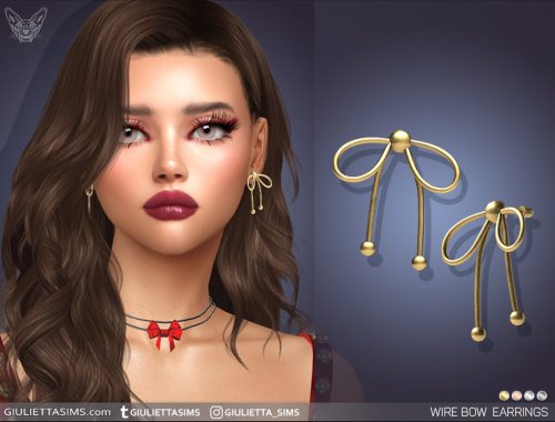 Wire Bow Earrings For Adults And Kids