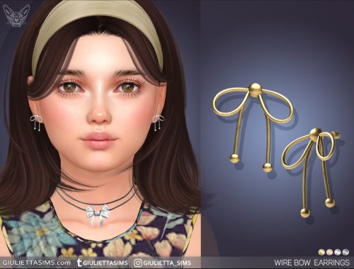 Wire Bow Earrings For Adults And Kids