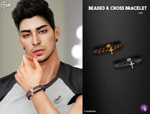 Beaded And Cross Bracelet Left