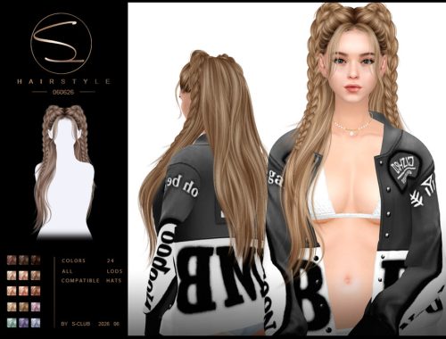 S-club Braid Long Hairstyle Midnightsun