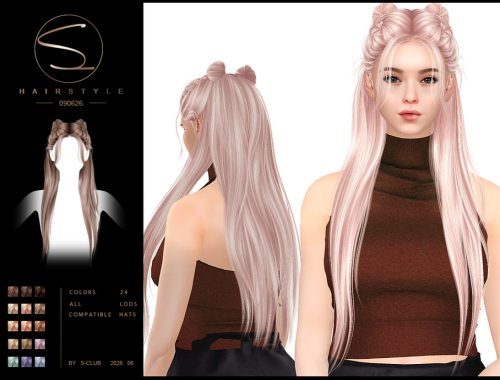 S-club Braid Long Hairstyle Midnightsun
