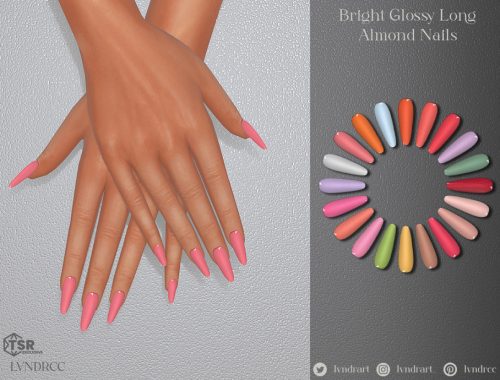 Bright Summer Almond Nails