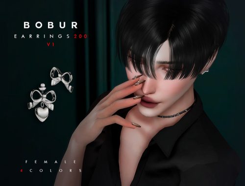 Bow Stud Earrings Set