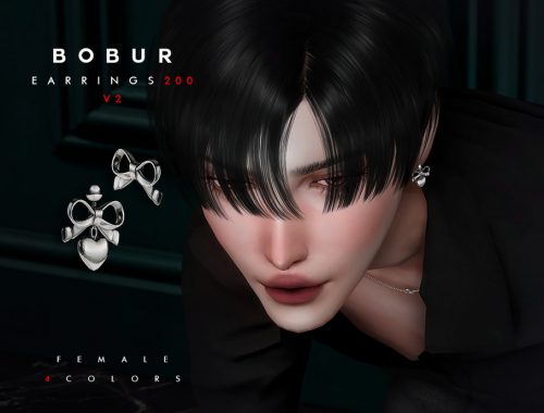 Bow Stud Earrings Set