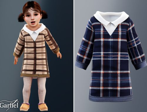 Toddler - Plaid Collared Dress With Cozy Classic Charm