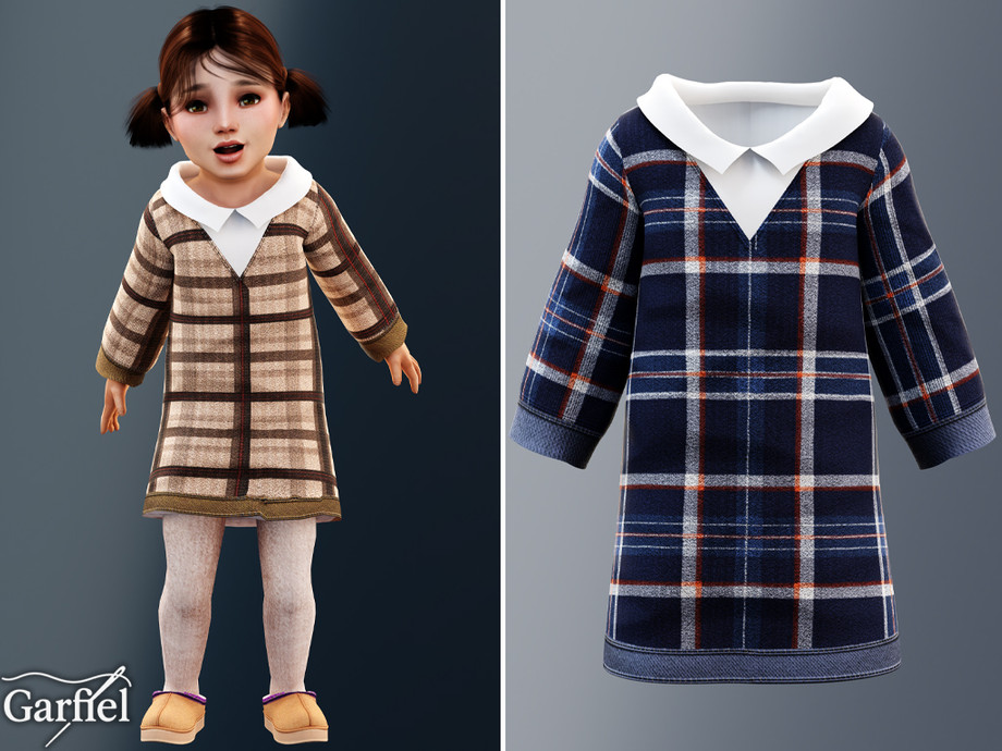 Toddler - Plaid Collared Dress With Cozy Classic Charm