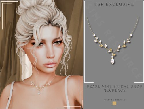 Pearl Vine Bridal Drop Necklace