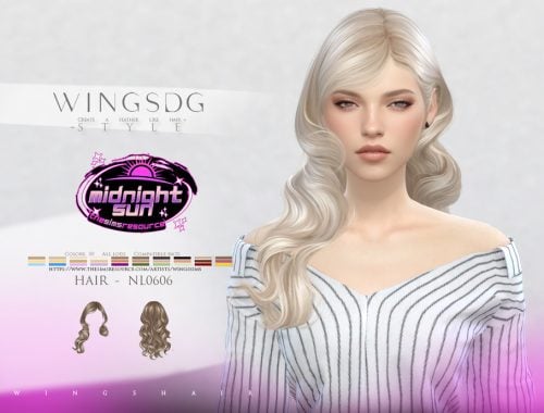 Wings Hair-one-sided Long Curly Hair