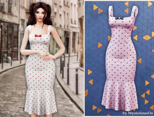Polka Elegance Mermaid Dress