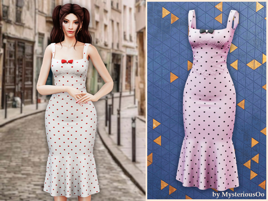 Polka Elegance Mermaid Dress
