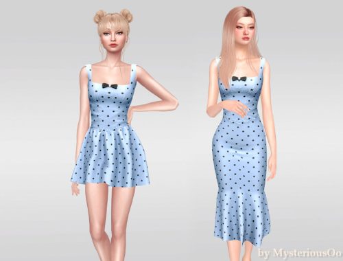 Polka Elegance Mermaid Dress