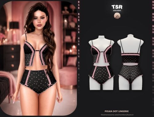 Set-polka Dot Lingerie