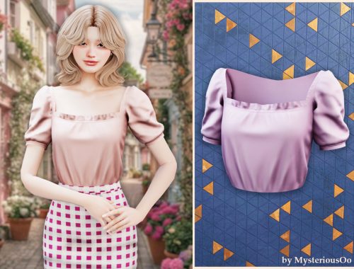 Sweetheart Puff Sleeve Blouse