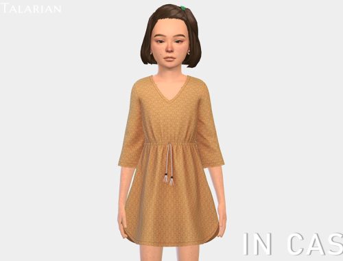Maya V Neck Drawstring Dress