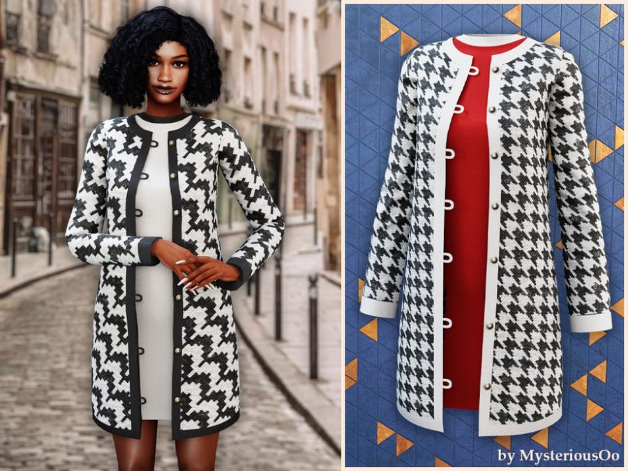Houndstooth Elegance Set