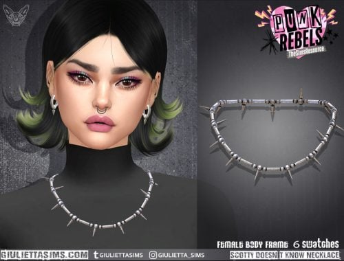 Punk Rebels - Scotty Doesn't Know Spikey Necklace