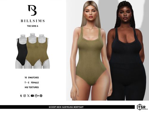 Scoop Neck Sleeveless Bodysuit