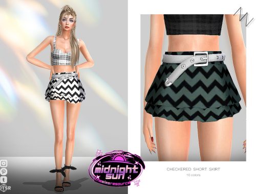 Checkered Short Skirt