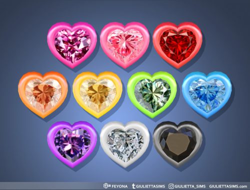 Midnight Sun - Candy Heart Earrings And Rings