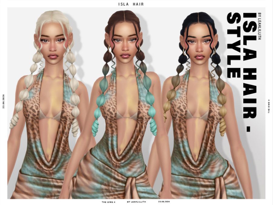 Isla Bubble Braids Hairstyle