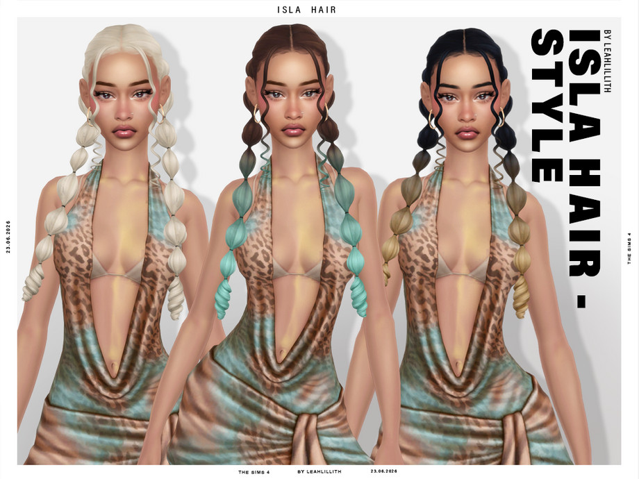 Isla Bubble Braids Hairstyle