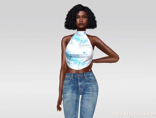 Floral Halter Crop Top