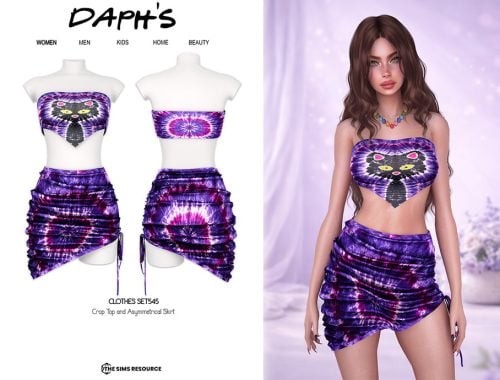 Crop Top And Asymmetrical Skirt
